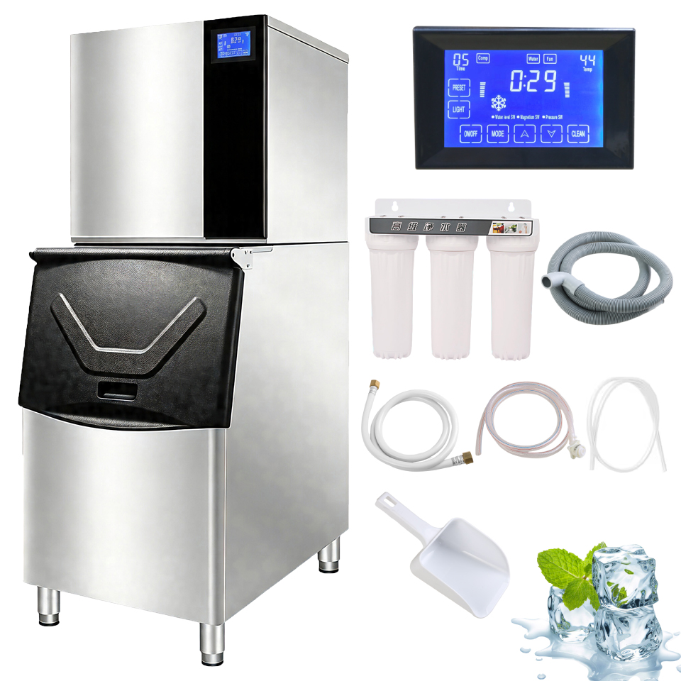 Commercial Ice Maker 200Kg Cube - Profesjonalna maszyna do produkcji lodu, wydajność