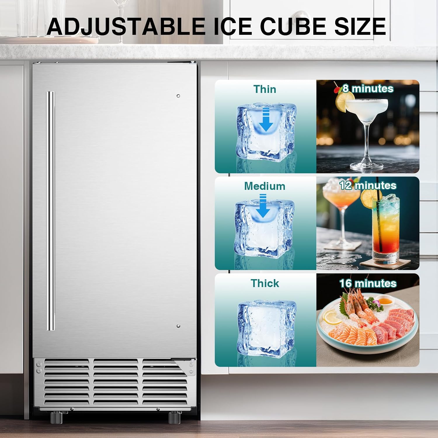 Maszyna do lodu pod blatem z c – Commercial Ice Maker Air Cooled recenzja i cena
