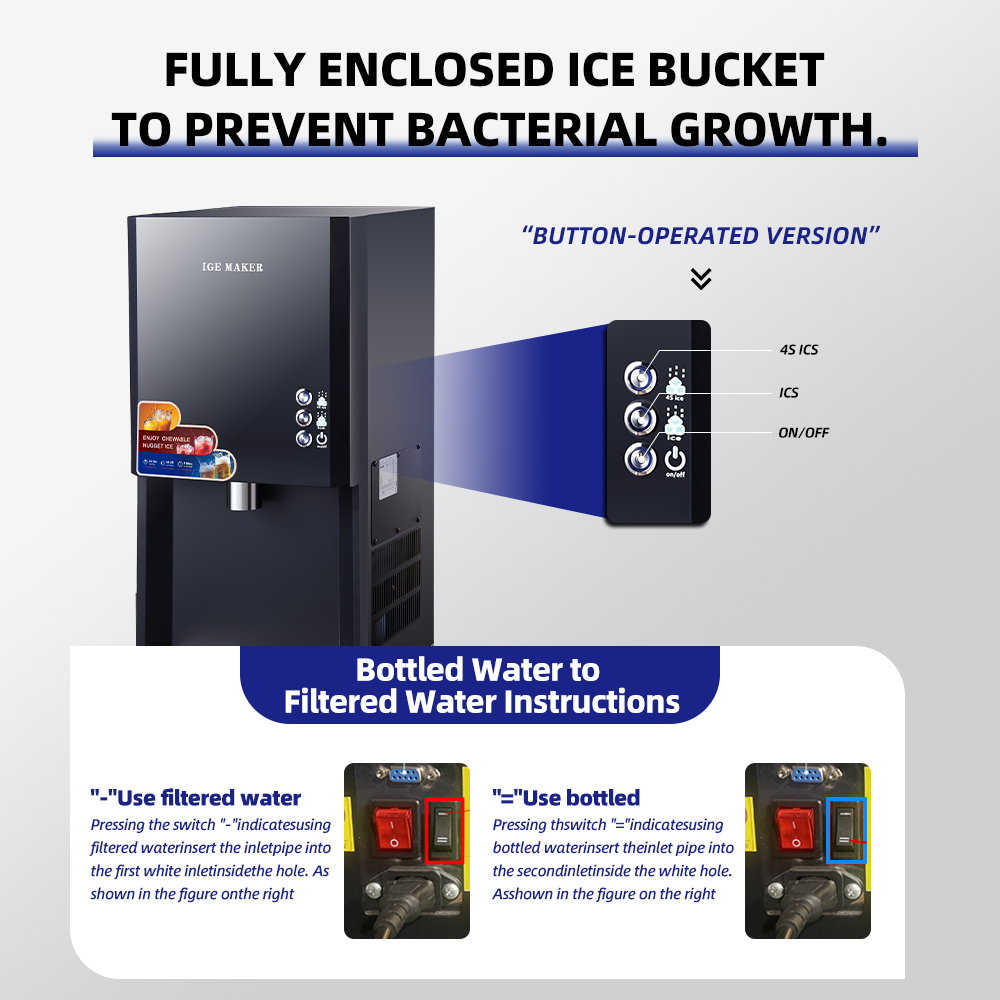 Wysokiej jakości elektryczna k – Ice Machine 50Kg Nugget recenzja i cena
