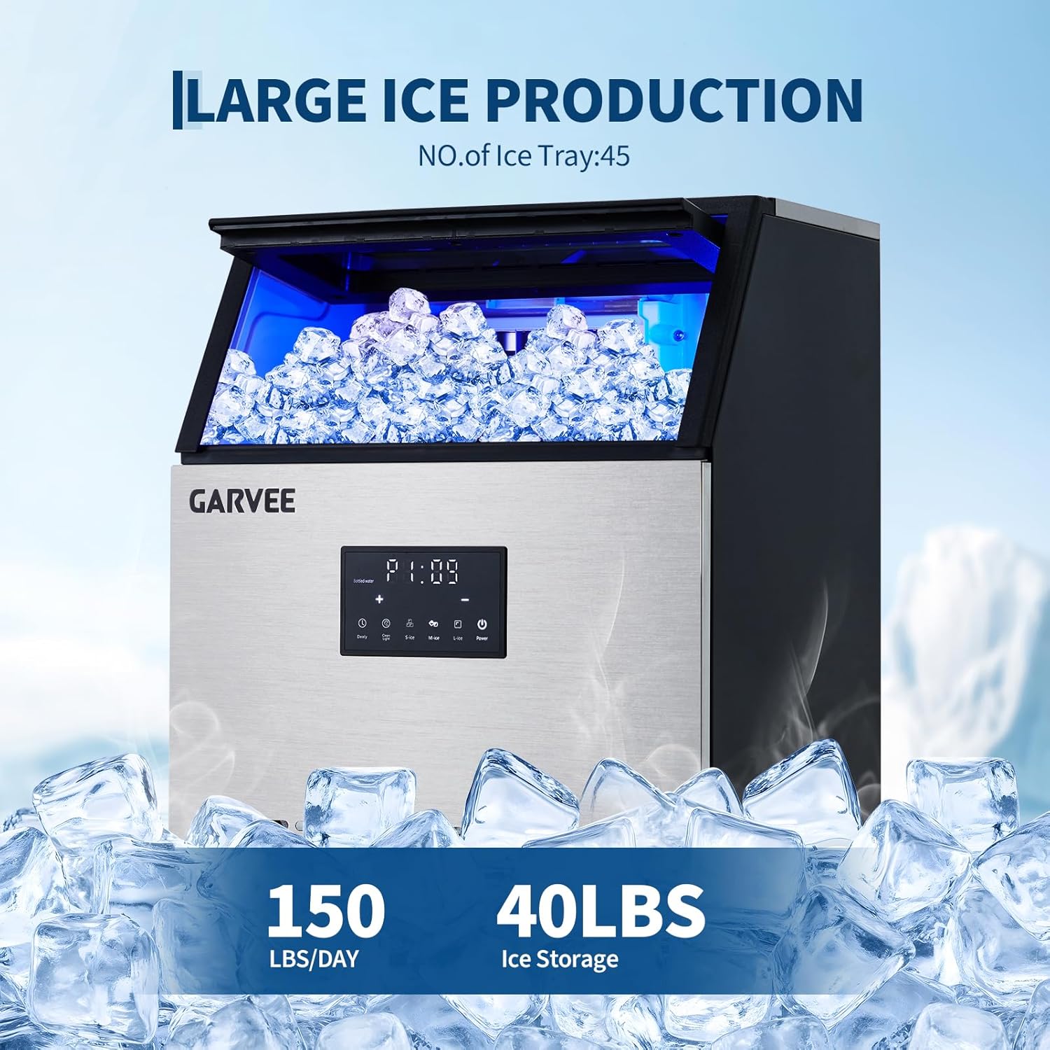 Profesjonalna kostkarka do lod – Countertop Ice Maker Commercial recenzja i cena